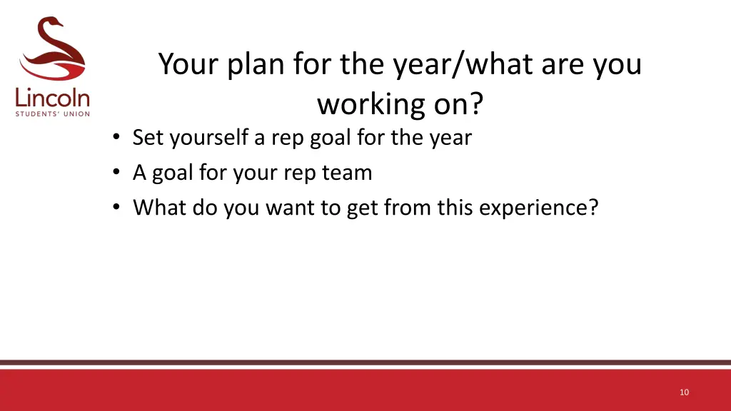 your plan for the year what are you working