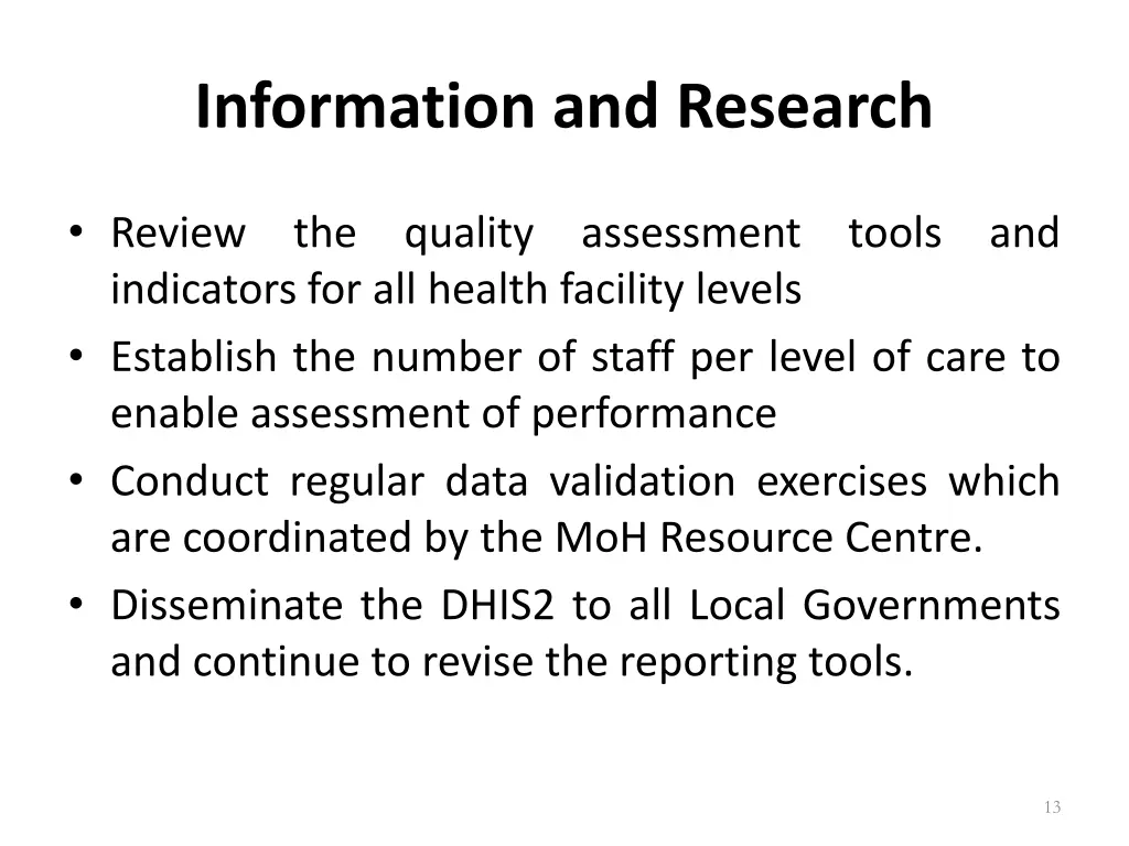 information and research