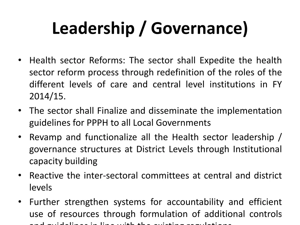 leadership governance