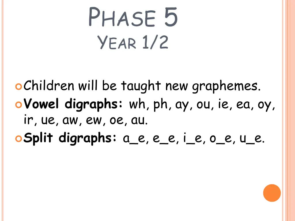 p hase 5 y ear 1 2