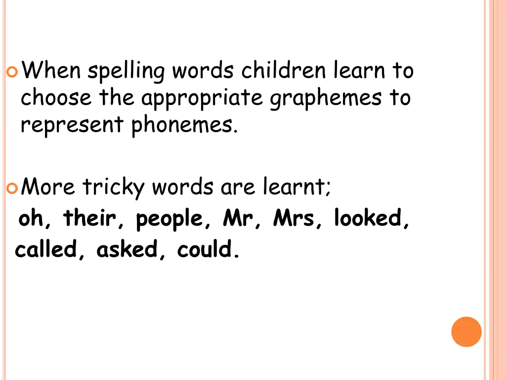 when spelling words children learn to choose