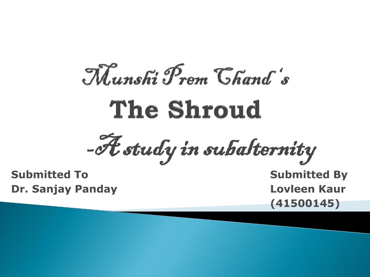 a study in a study in subalternity submitted