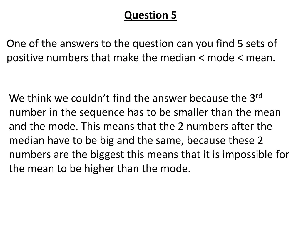 question 5
