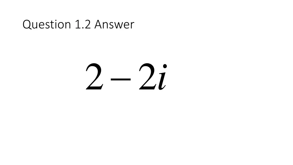 question 1 2 answer