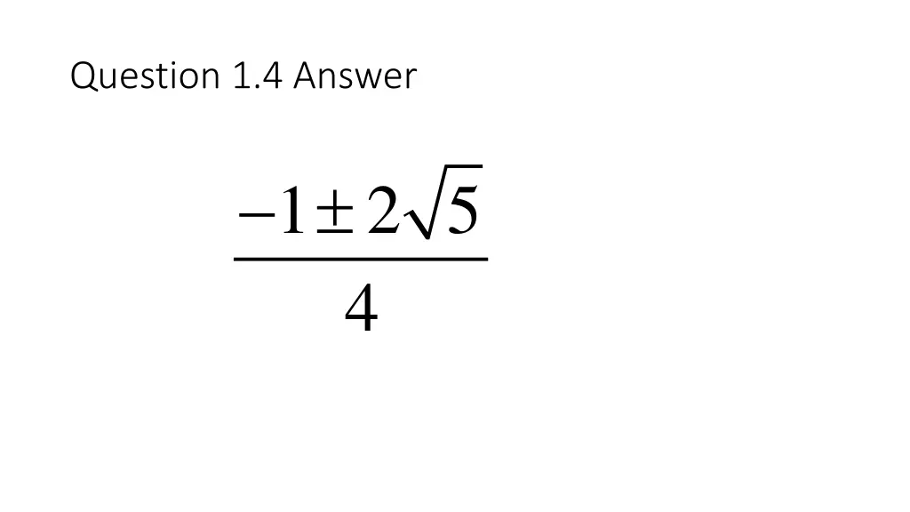 question 1 4 answer