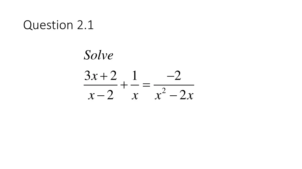question 2 1
