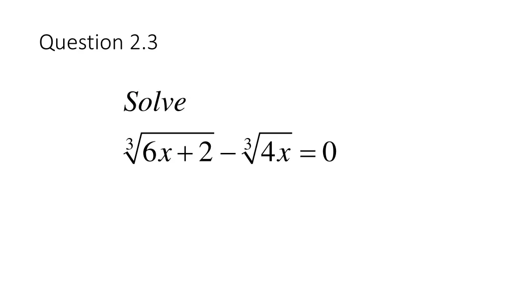 question 2 3
