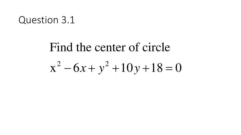 question 3 1