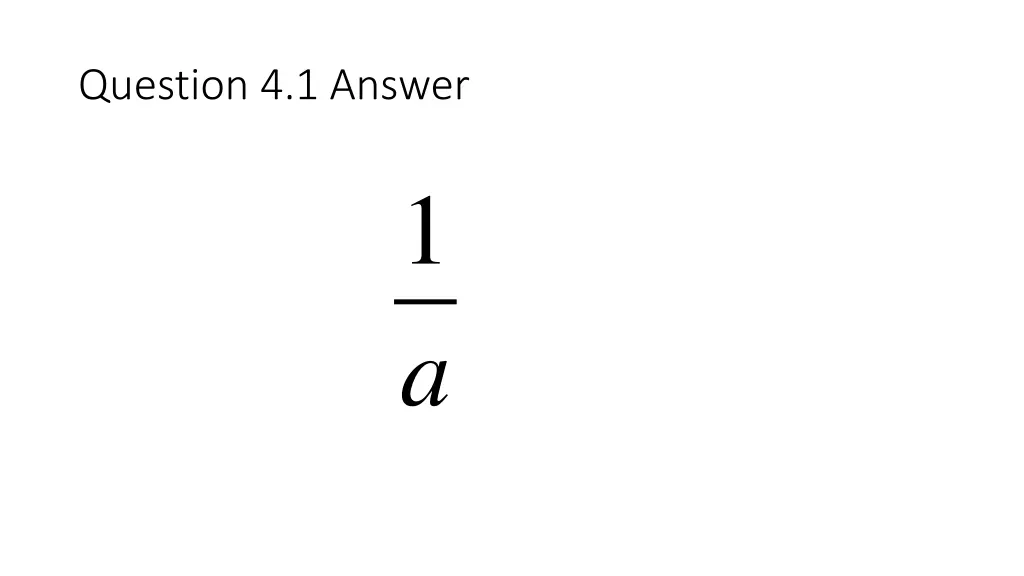 question 4 1 answer