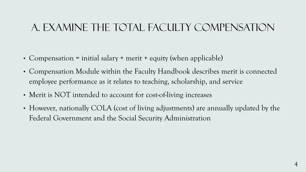 a examine the total faculty compensation