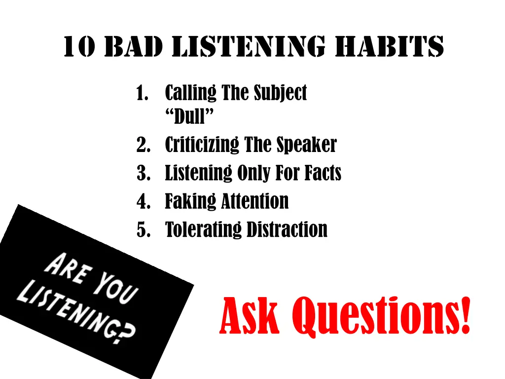 10 bad listening habits