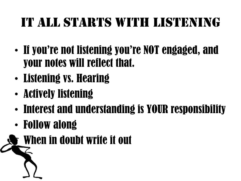 it all starts with listening