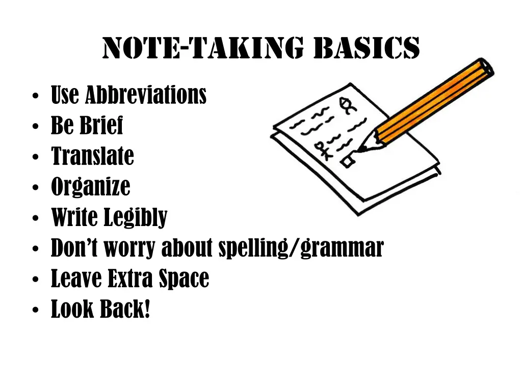 note taking basics