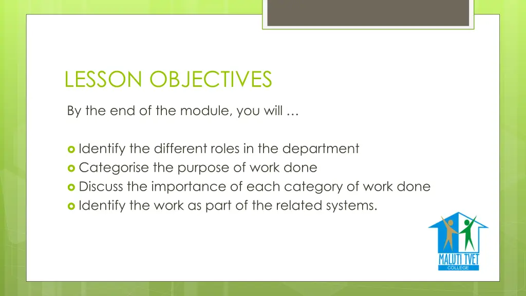 lesson objectives