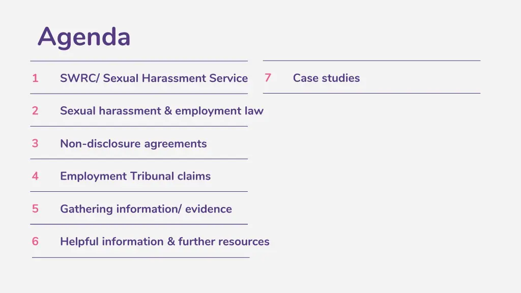 agenda