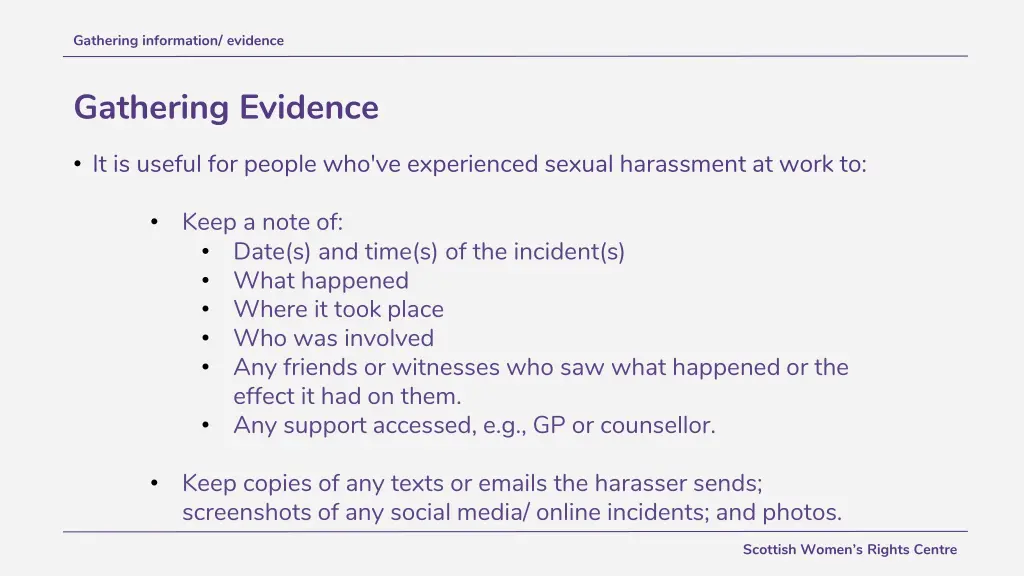 gathering information evidence 2