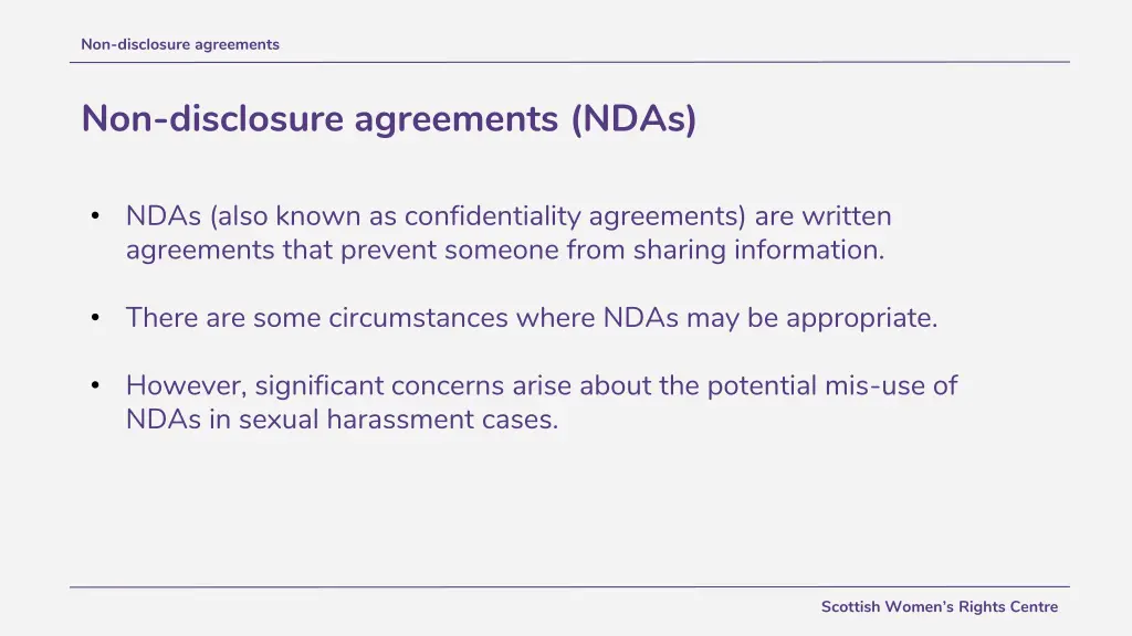 non disclosure agreements