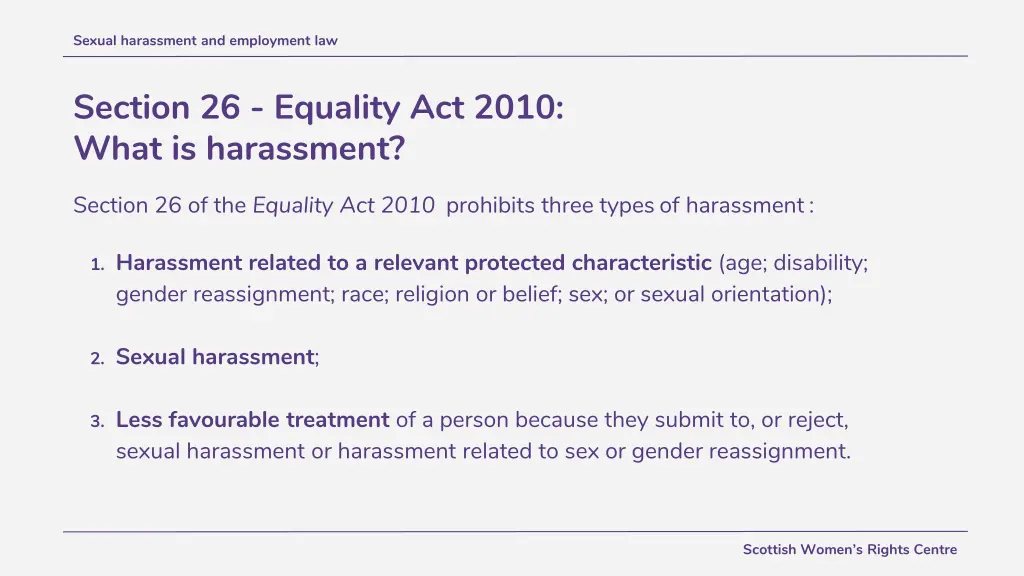 sexual harassment and employment law 1