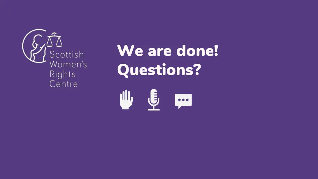 we are done questions