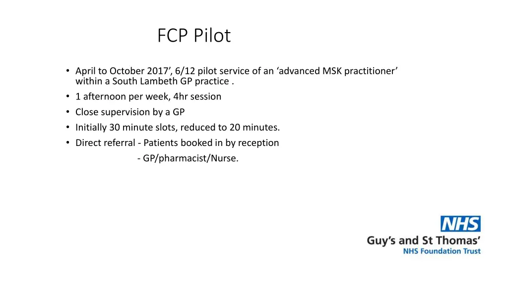fcp pilot
