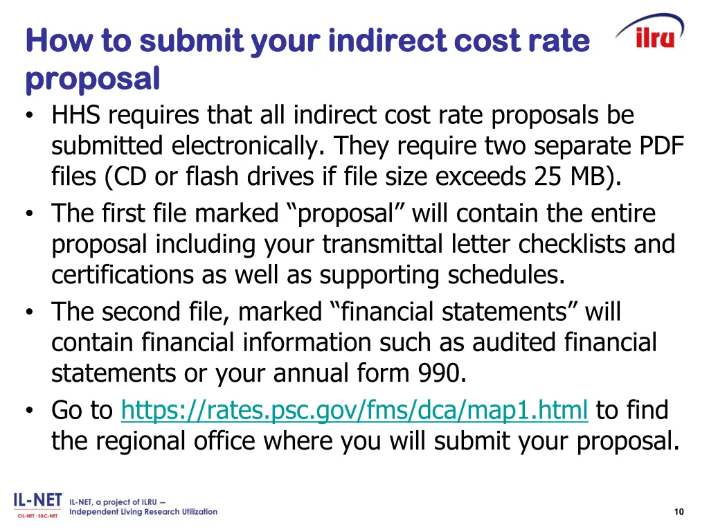 how to submit your indirect cost rate