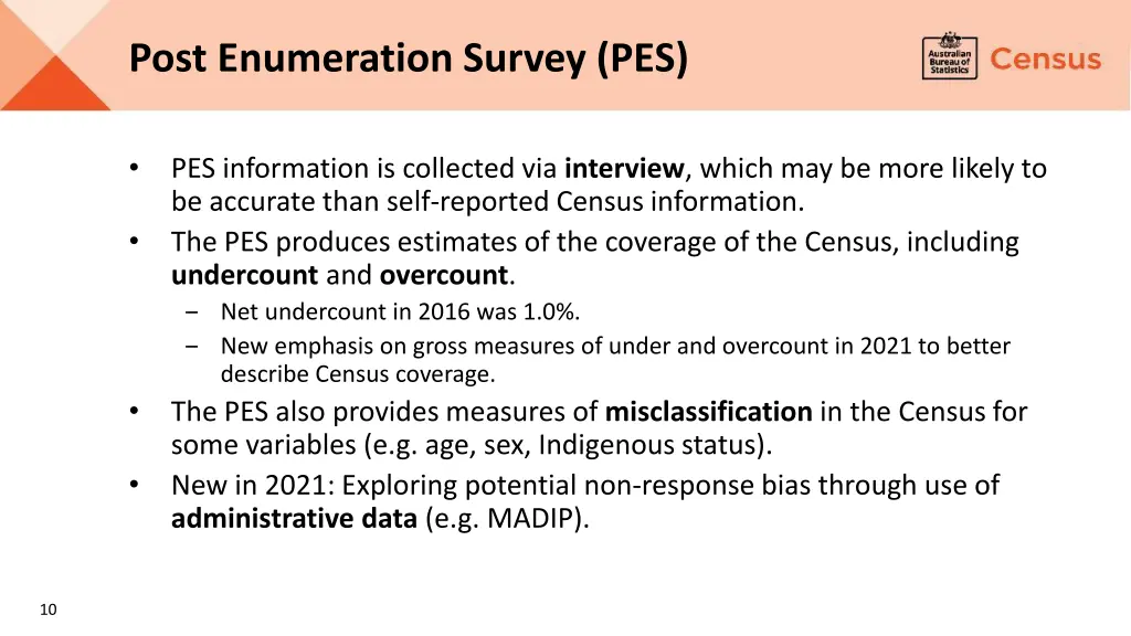 post enumeration survey pes 1