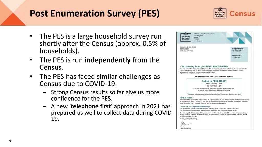 post enumeration survey pes