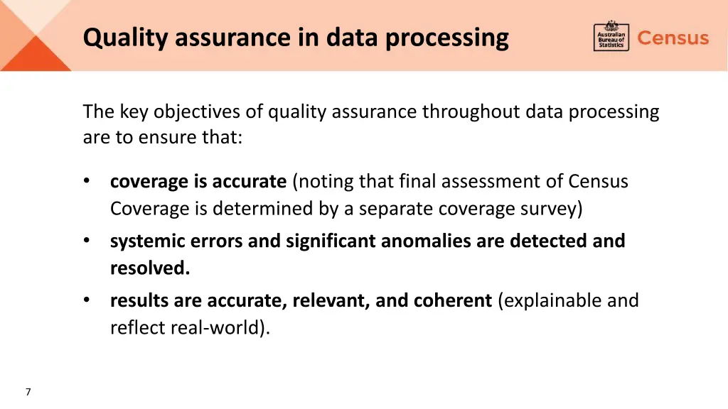 quality assurance in data processing