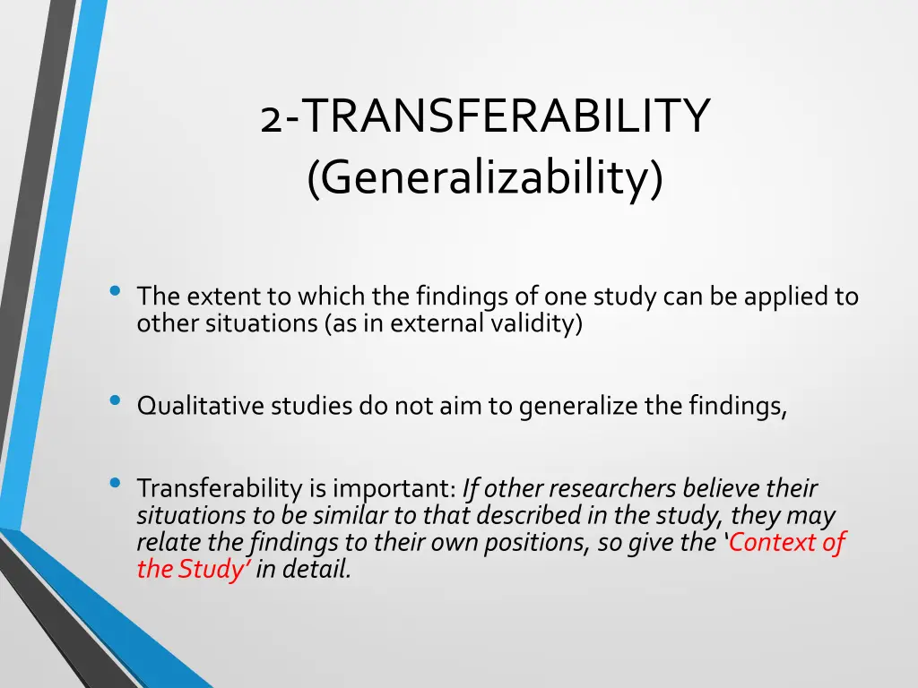 2 transferability generalizability