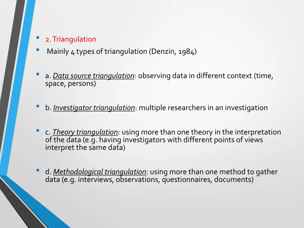 2 triangulation mainly 4 types of triangulation