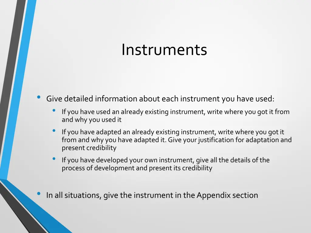 instruments