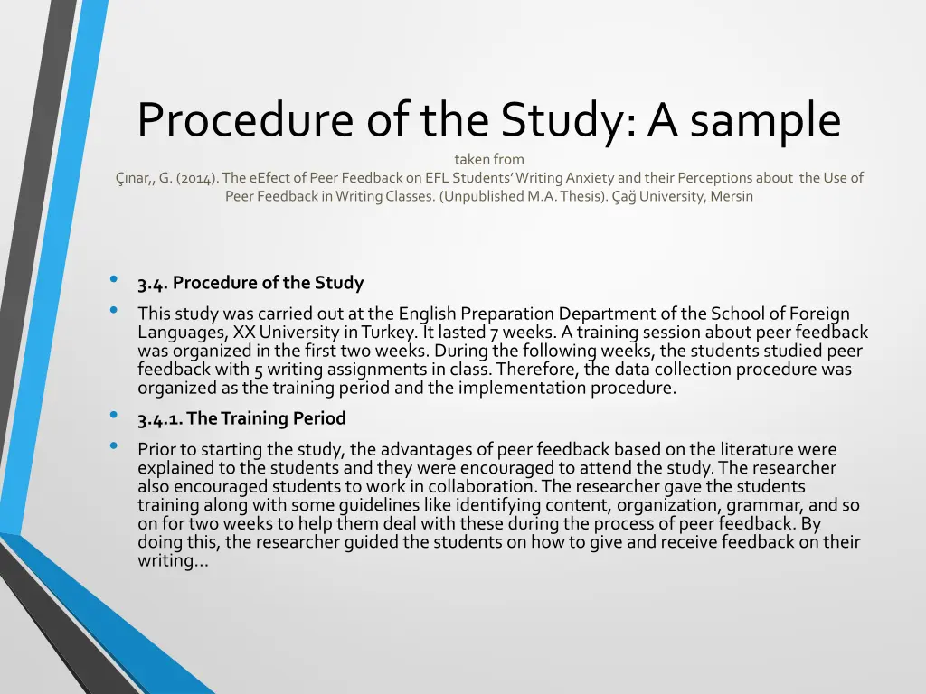 procedure of thestudy a sample takenfrom
