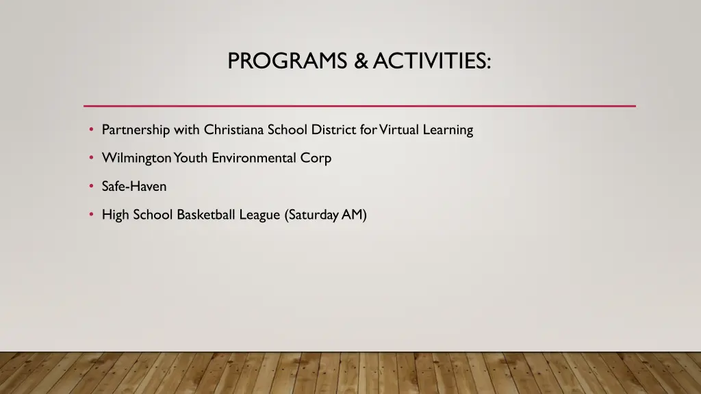 programs activities