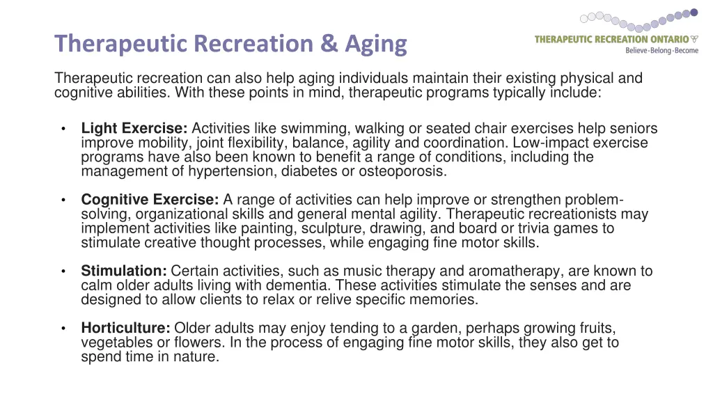therapeutic recreation aging 1