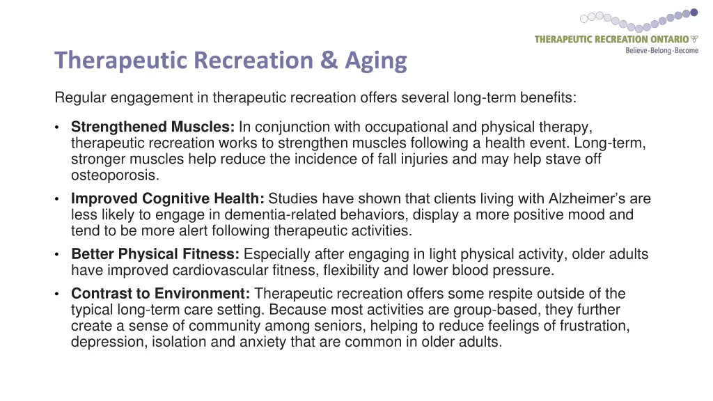therapeutic recreation aging 2
