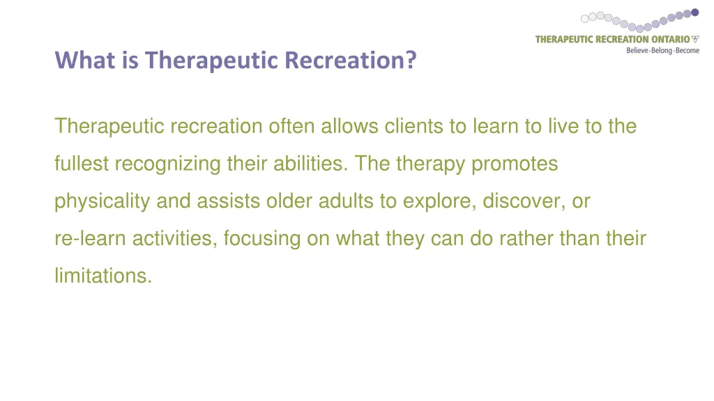 what is therapeutic recreation