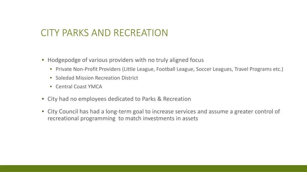 city parks and recreation