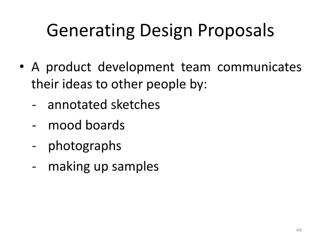 generating design proposals