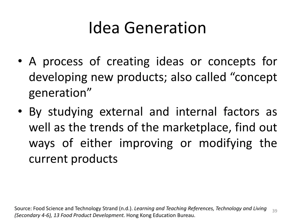 idea generation 1