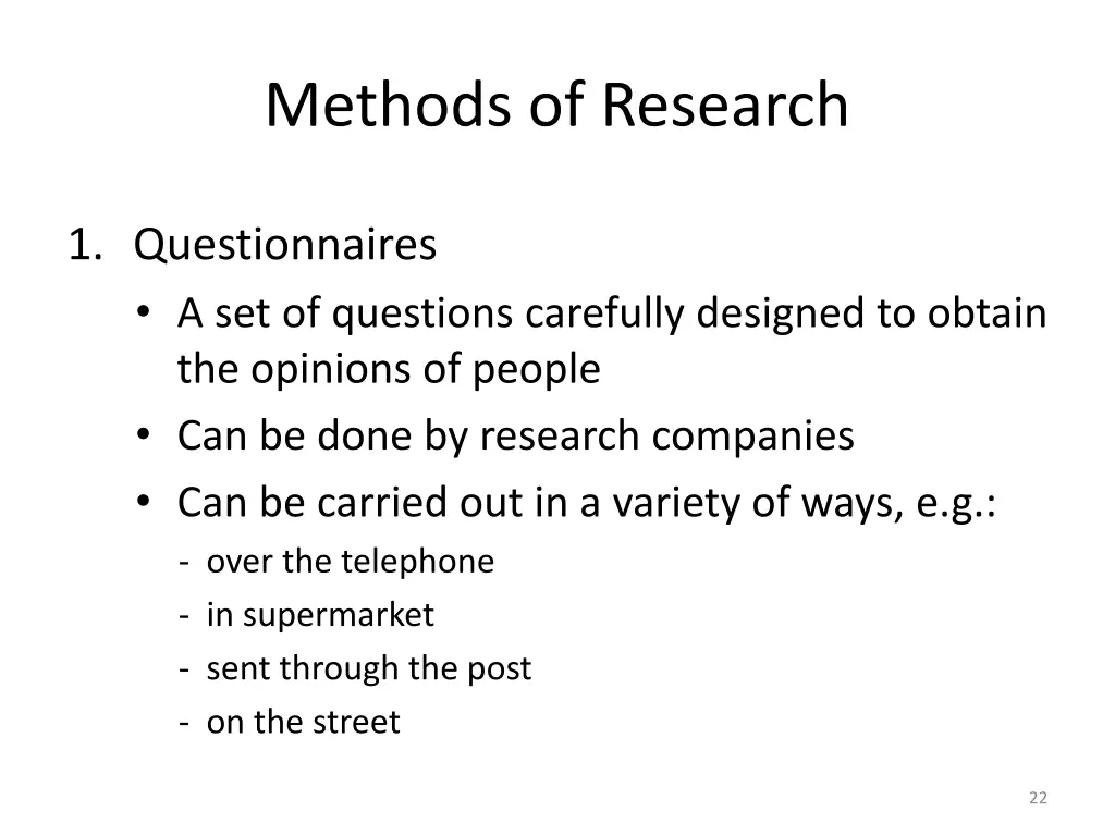 methods of research