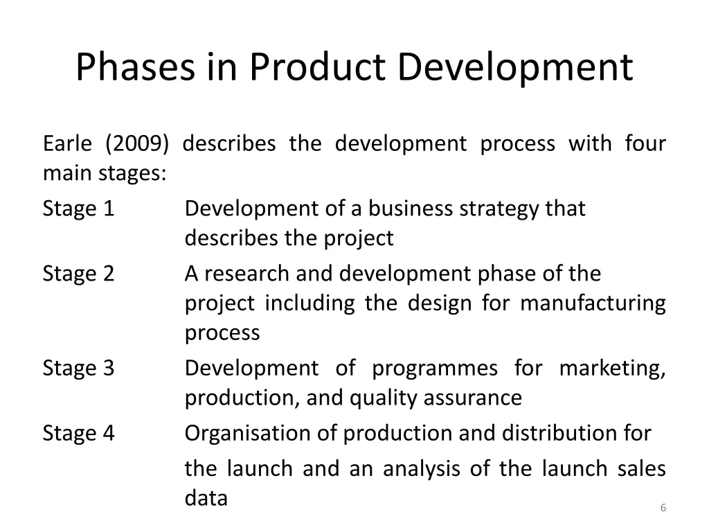 phases in product development 1