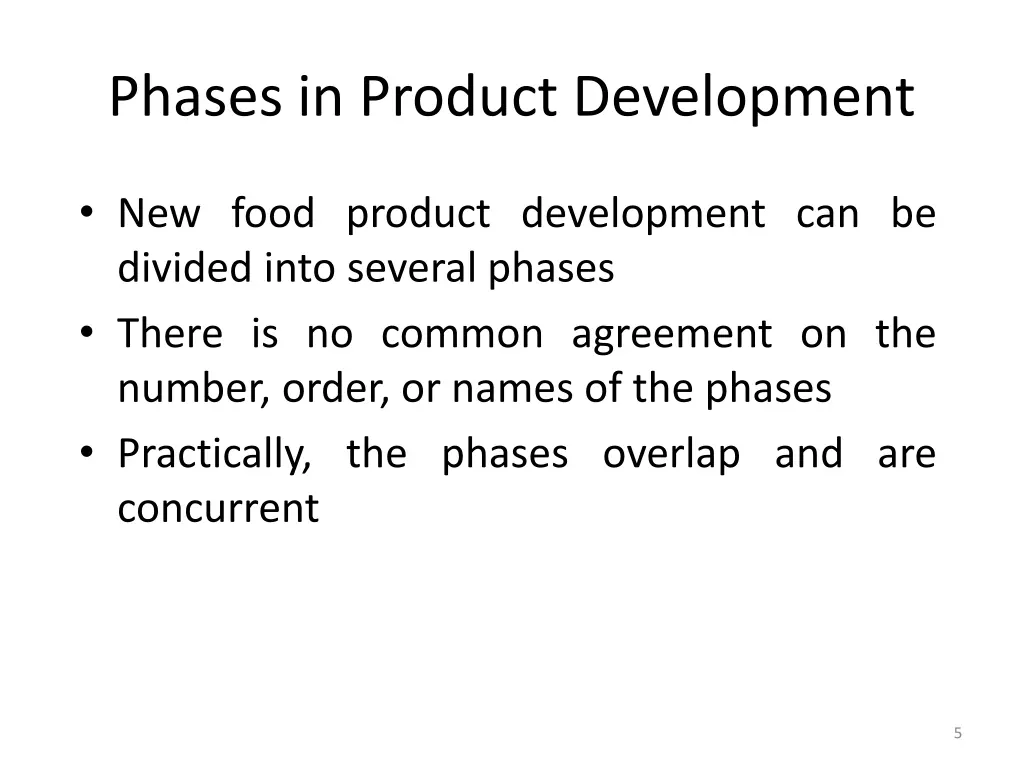 phases in product development
