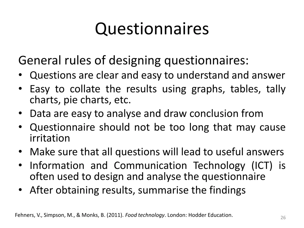 questionnaires 1