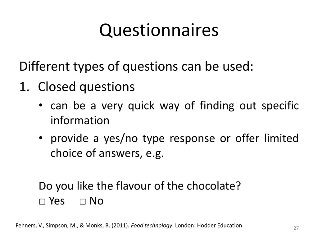 questionnaires 2