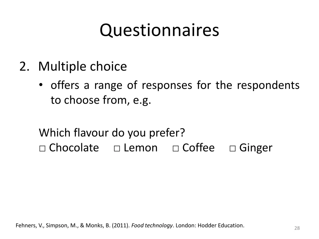 questionnaires 3