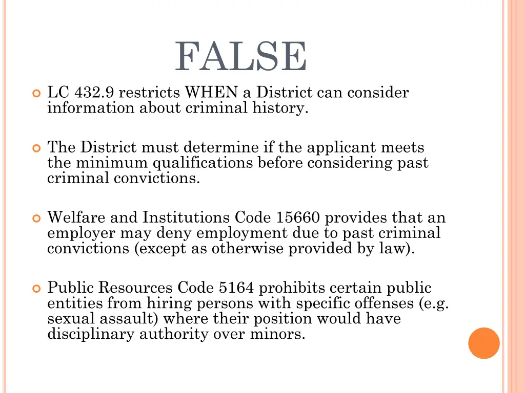 false