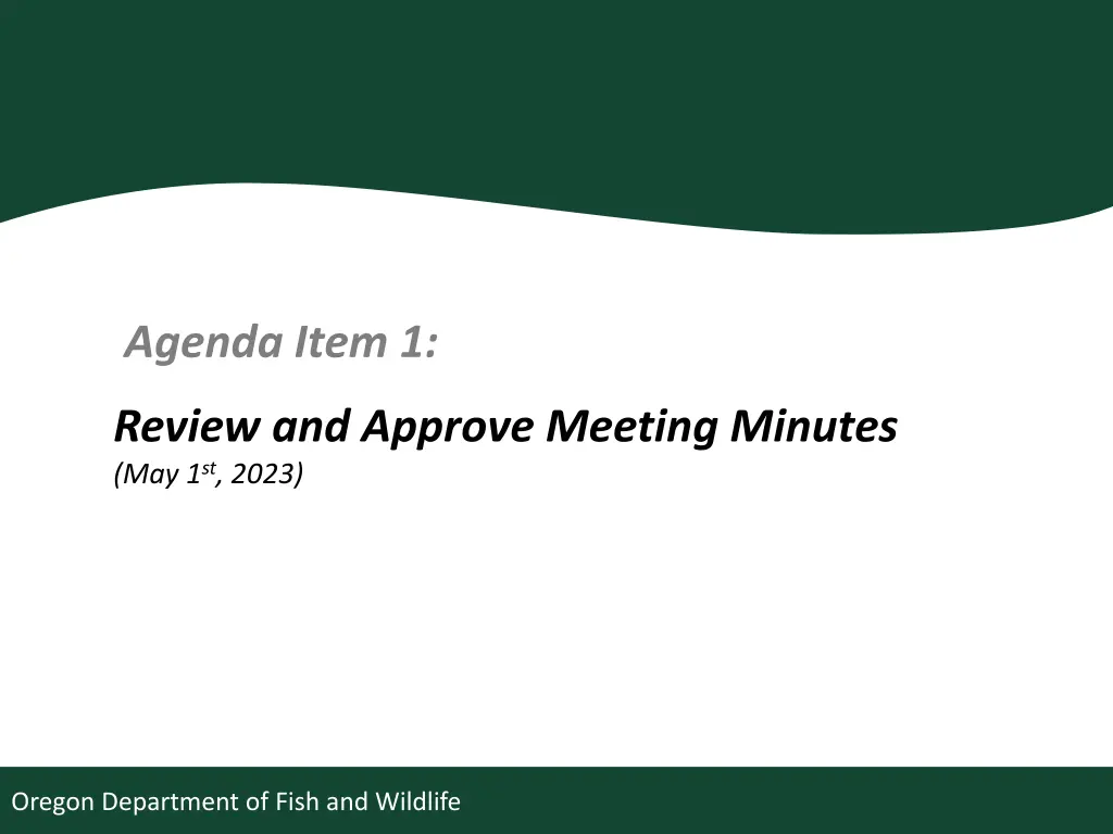 agenda item 1