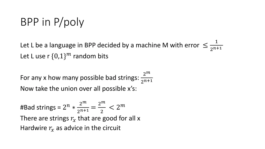 bpp in p poly