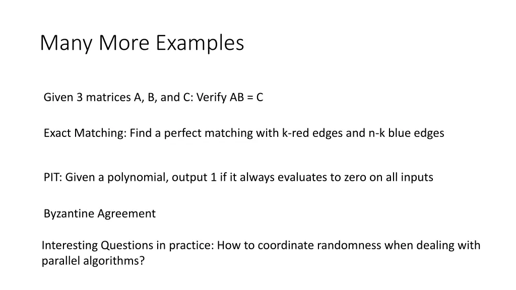 many more examples