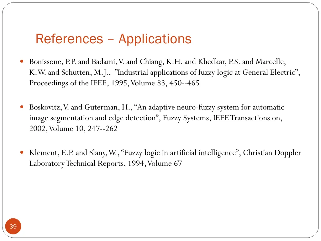 references applications